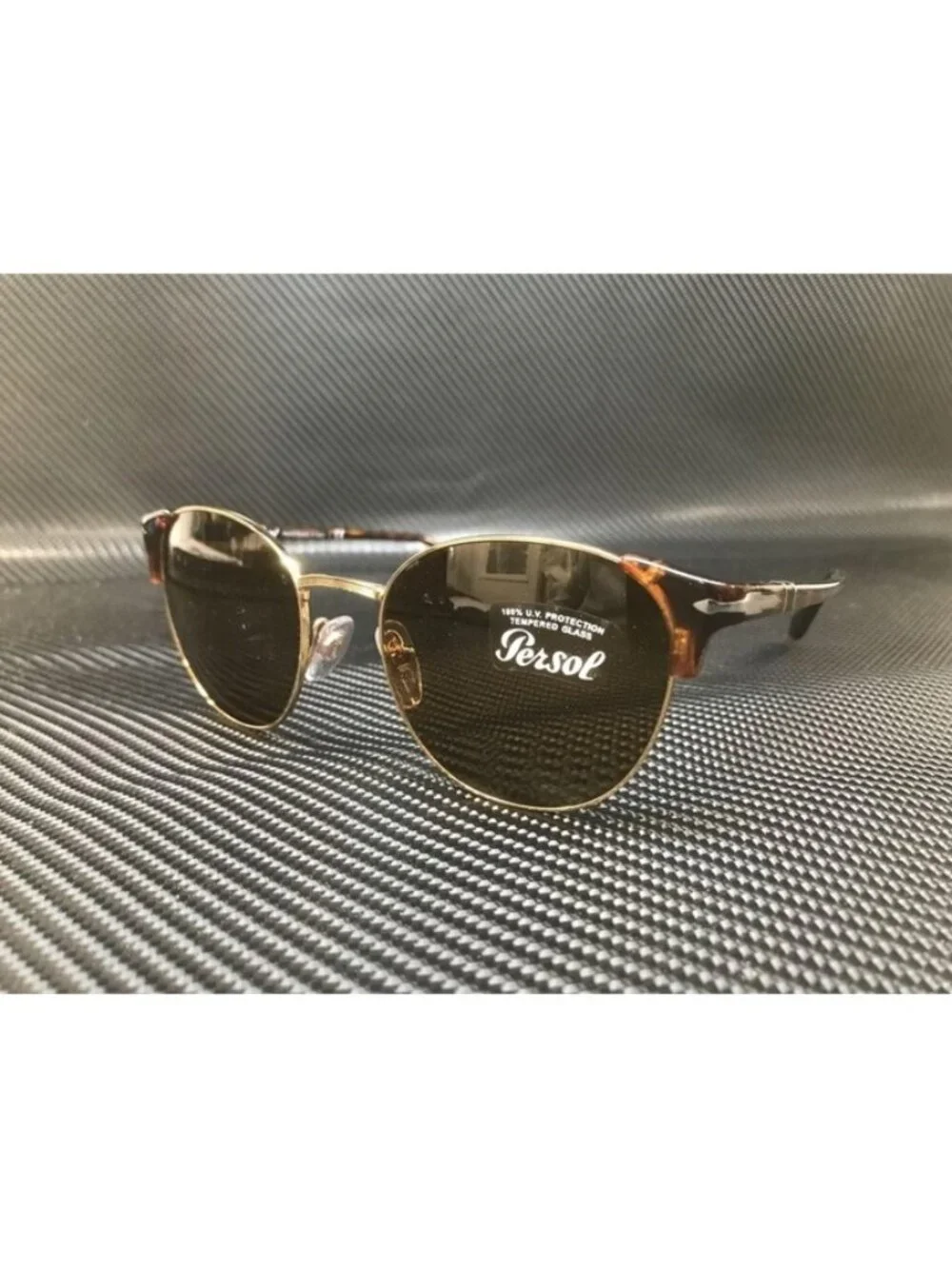 New Persol Men Havana/Gold Sunglasses 52- 19- 145